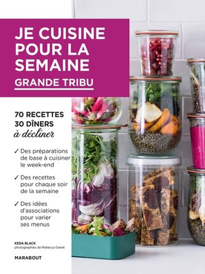 cover image of Je cuisine pour la semaine--Grande tribu
